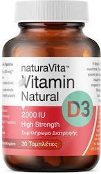 Natura Vita Vitamin D3 2000iu 30 Registerkarten