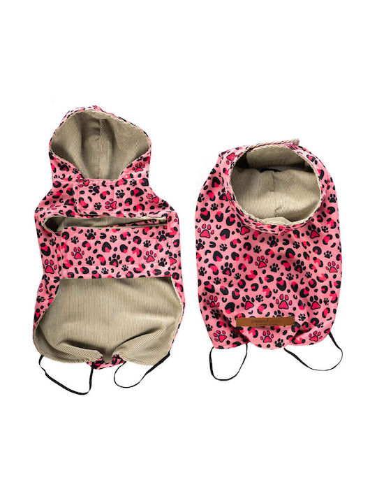 Woofmoda Hundemantel Wasserdicht Rosa XXLarge mit Rückenlänge 45 cm.