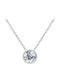 Brizzling Halskette Solitärring aus Silber mit Diamant