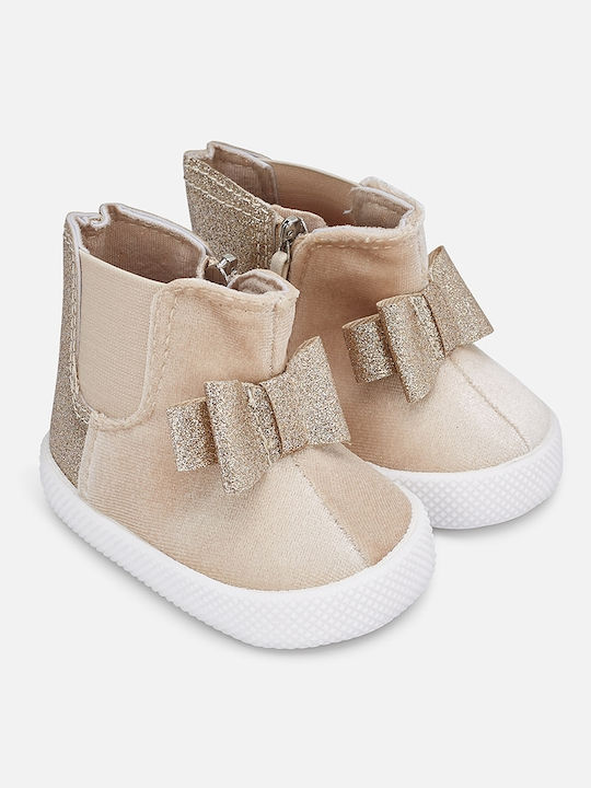 Mayoral Baby Booties Beige