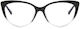 Techsuit Women's Metallic Blue Light Blocking Glasses Cat Eye Transparent