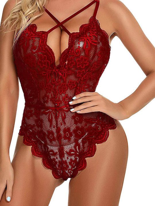 Pretty Lingerie Sexy Bodysuit Rot