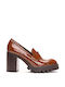 Philippe Lang Patent Leather Tabac Brown Heels