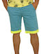 Ανδρική Βερμούδα Chino denim green
