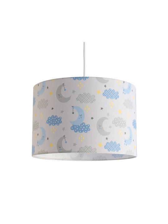 Veis Kids Fabric Single Ceiling Light E27 Sleepy Gray 80cm