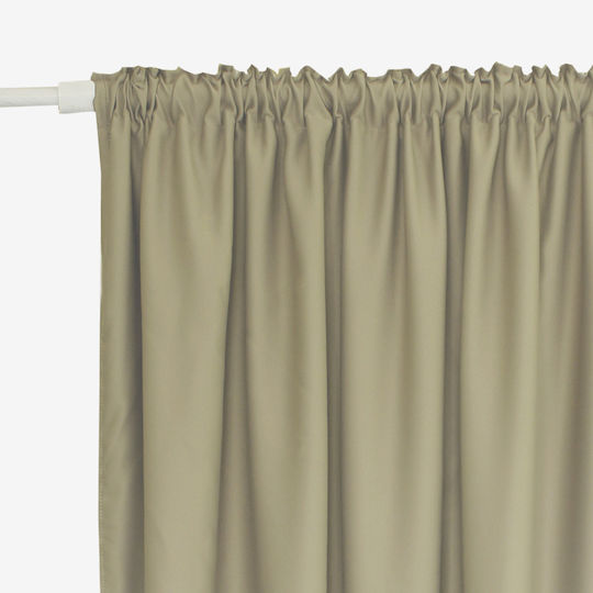 Decocraft Blackout Curtain with Pencil Pleat Beige 140x270cm