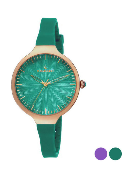 Radiant Women's Watch with Green Rubber Strap