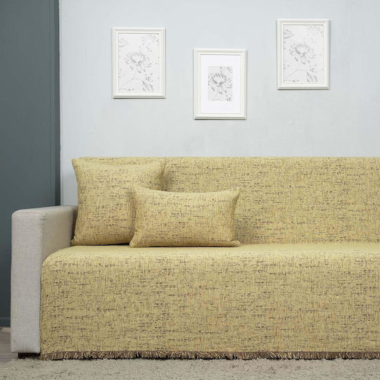 Cotone Betty Three-Seater Sofa Throw Chenille 175x300cm Golden
