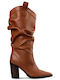 Damen Cowboy-Stiefeletten Braun