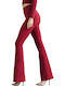 Women's Firming High Waist & Push Up Burgundy Leggings