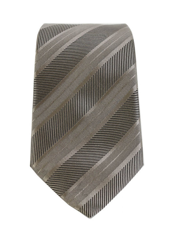 Hugo Boss Herren Krawatte Seide Monochrom in Silber Farbe