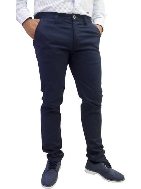 Tresor Men's Trousers in Slim Fit Blue