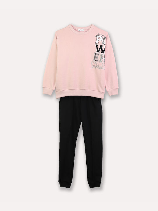 Nek Kids Wear Copilăresc Set de pantaloni de trening Rose 2buc