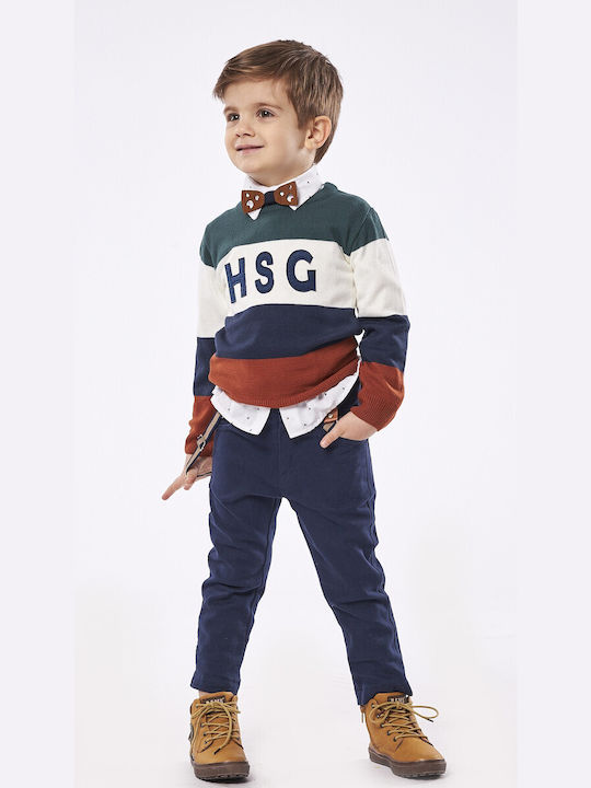 Hashtag Παιδικό Σετ με Παντελόνι Χειμερινό 3τμχ Μπλε Σκούρο