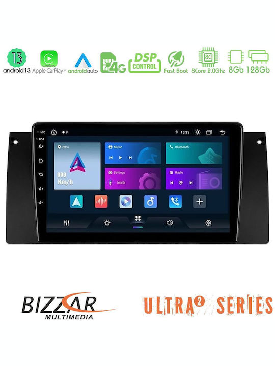 Bizzar Ηχοσύστημα Αυτοκινήτου για BMW E39 2021-2022 (Bluetooth/USB/WiFi/GPS/Apple-Carplay/Android-Auto) με Οθόνη Αφής 9"