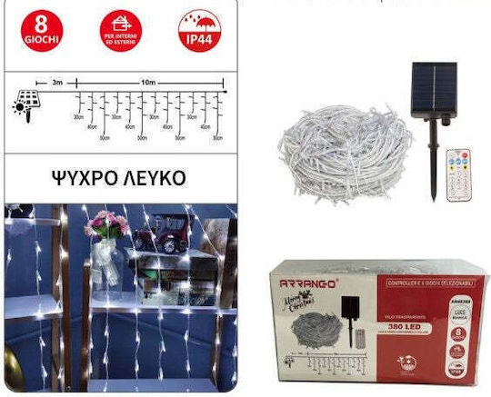 380 Lights LED 30m. x 1000cm Cold White Solar type Rain 1pcs