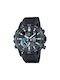 Casio Watch Chronograph Battery with Black Rubber Strap