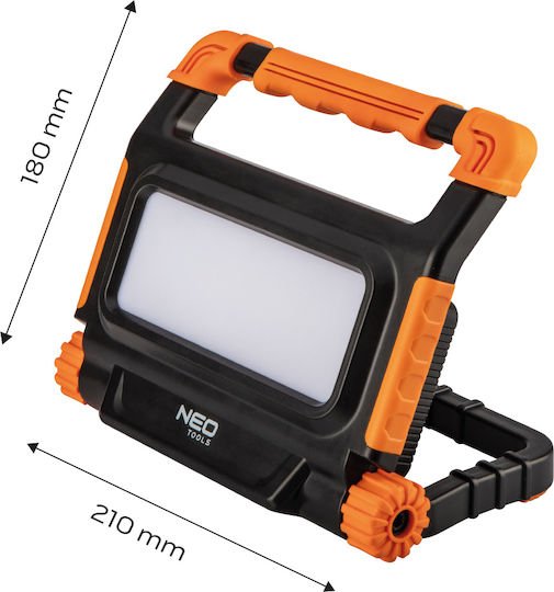 Neo Tools Προβολέας Εργασίας Επαναφορτιζόμενος LED IP54 με Φωτεινότητα έως 3000lm