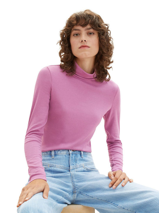 Tom Tailor Women's Long Sleeve Pullover Cotton Pink