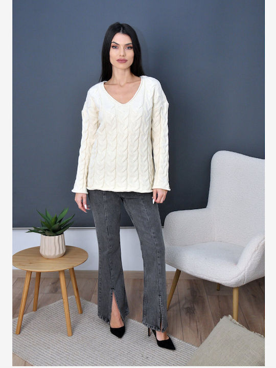 Olian Women's Long Sleeve Sweater Beige