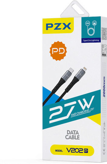 PZX USB-C zu Lightning Kabel 27W Schwarz 2m (717)