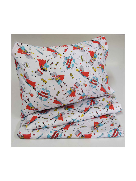 Decocraft Baby Sheets Set Crib Cotton Red 120x140cm 3pcs
