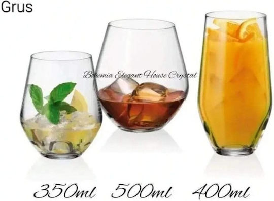 24home.gr Set of Glasses Water made of Crystal 350ml 6pcs