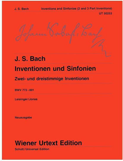 Vincent Bach Inventionen Und Sinfonien (2 & 3 Parts Inventions) Sheet Music for Piano