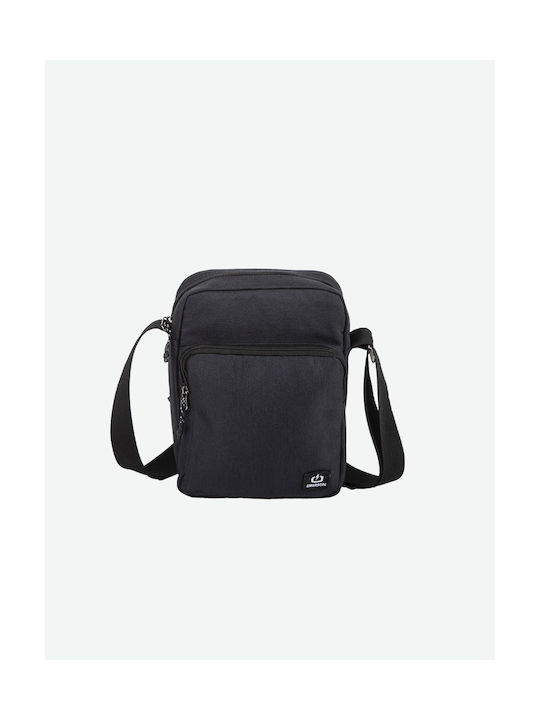 Emerson Shoulder / Crossbody Bag with Zipper, Internal Compartments & Adjustable Strap Ebony 18x23cm