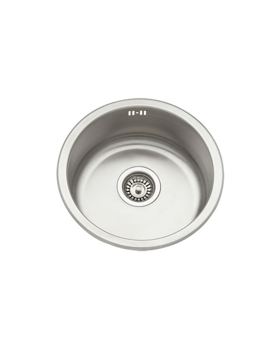 Drop-In Sink Inox W42.2xD42.2cm Silver