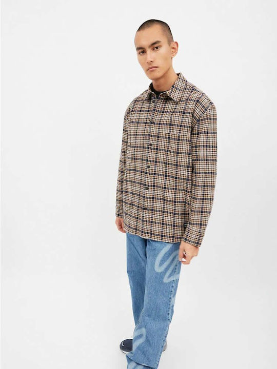 Dr Denim Men's Shirt Long Sleeve Denim Checked Multicolour