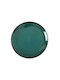 Porline Porselen Plate Shallow made of Porcelain Green with Diameter 25cm