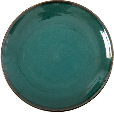 Porline Porselen Plate Shallow made of Porcelain Green with Diameter 25cm