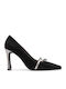 Suede Black Heels