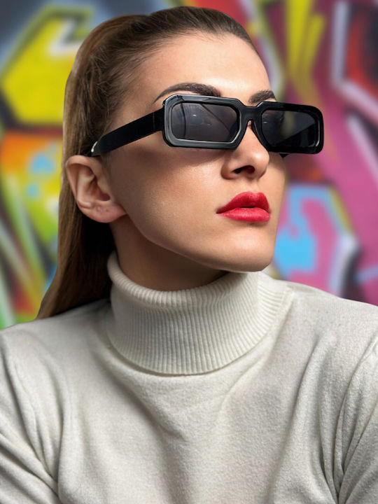 SeeVision 50040 Women's Sunglasses with Black Plastic Frame and Black Lens 4K2235-1501-50040-BLACK