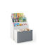 Bücherregal Boden Weiß 50x28x70cm