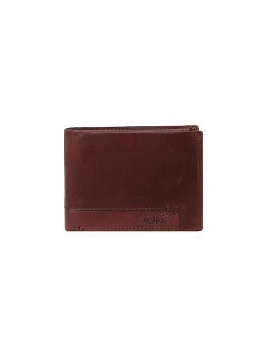 Lavor Men's Leather Card Wallet with RFID Brown