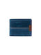 Lavor Men's Leather Card Wallet with RFID Blue