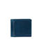 Lavor Men's Leather Card Wallet with RFID Blue