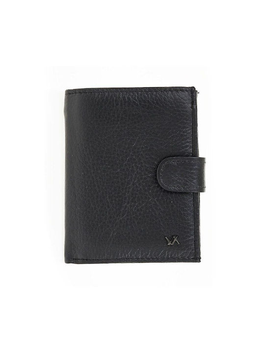 Verde Men's Leather Wallet Black