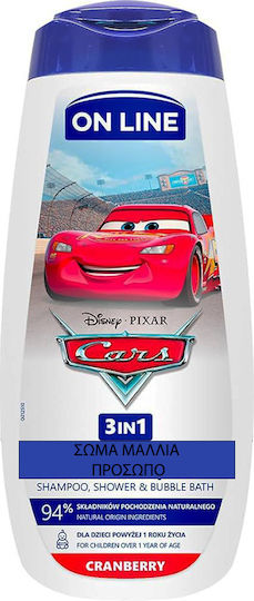On Line Copii Gel de dus & Șampon cu Merișor în Formă de Gel 400ml
