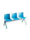 Dreisitziger Wartesessel Kanvas in Blau Farbe 150x55x78cm 1Stück