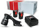 Rupes HLR75/STB Mini Rotary Polisher 18V 2x2.5Ah with Speed Control