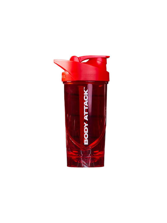 Body Attack Shaker Πρωτεΐνης 700ml Πλαστικό Κόκκινο