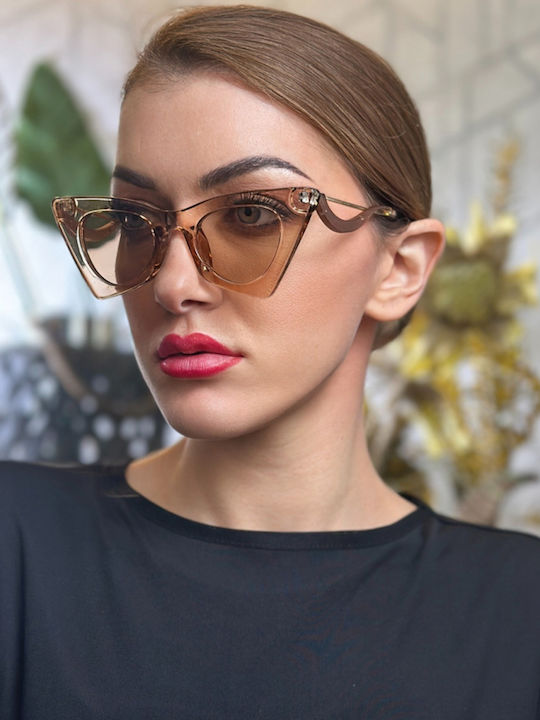 SeeVision 50026 Γυναικεία Γυαλιά Ηλίου με Μπεζ Σκελετό και Μπεζ Φακό 4K-01-50026-BEIGE
