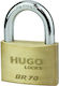 Hugo Locks Br Bronze Vorhängeschloss Messing mit Schlüssel 70mm 1Stück