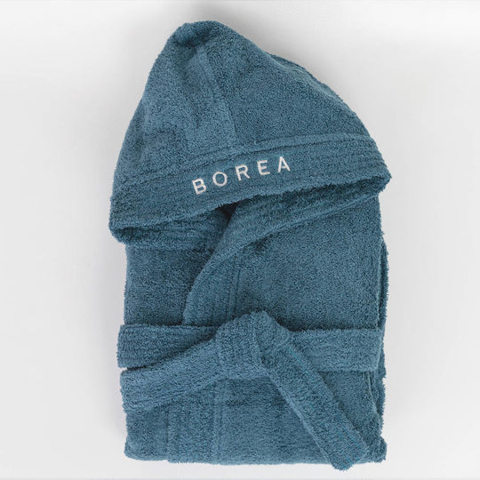 Borea Kids Hooded Bathrobe Petrol
