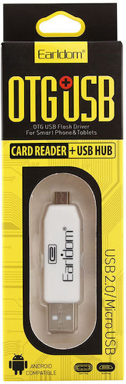 Earldom Card Reader micro USB για SD Μπλε