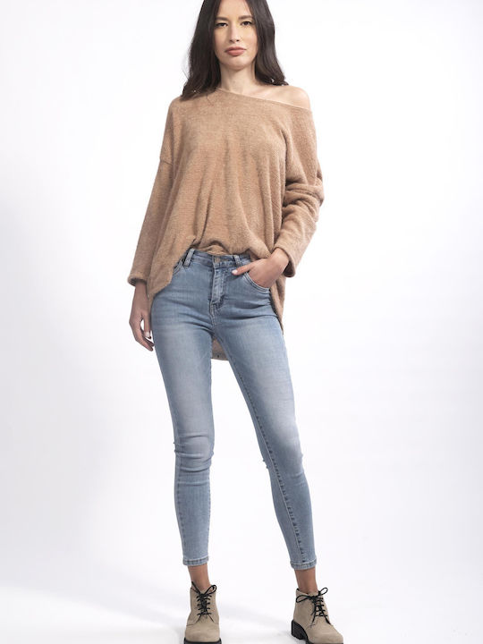 E-shopping Avenue Women's Long Sleeve Sweater Beige