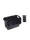 Excellent Houseware Storage Basket Plastic Black 59.5x37cm 6pcs